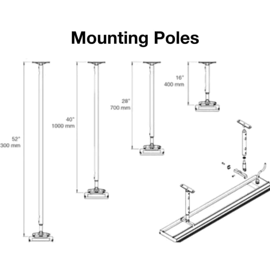 Dimplex Extension Mounting Pole for DLW Series