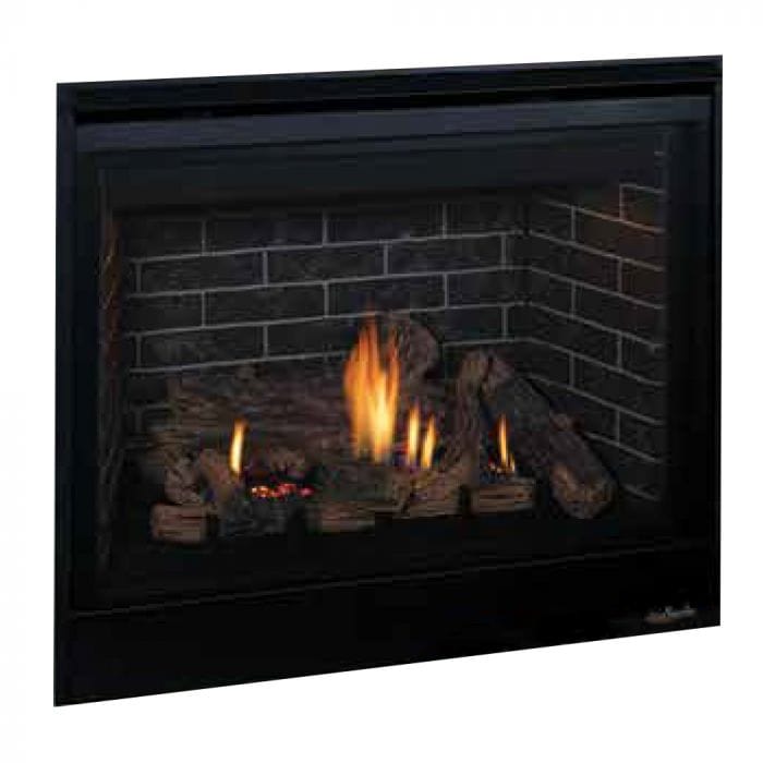Superior DRT3535 Traditional Direct Vent Gas Fireplace with Remote and Charred Oak Oak Log Set, 35-Inch, Electronic Ignition