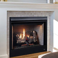 Superior 40-Inch DRT4240 Traditional Electronic Ignition Direct Vent Gas Fireplace with Remote and Ceramic Fiber Log Set