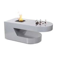 The Outdoor Plus Dana 60-inch Fire Pit Powder Coat with Fire and Drinks