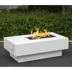 The Outdoor Plus San Juan Fire Pit with Yellow Flames in Outdoor View