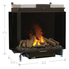 Dimplex Faber FEF3226L2L E-Matrix Left-Facing Built-In Water Vapor Electric Fireplace 32x26-Inch