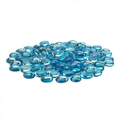 American Fire Glass FB-AQULST-10 1/2-Inch Fire Pit Glass Beads 10 Pounds, Aqua Blue Luster