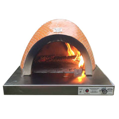 HPC Fire Villa Hybrid Gas/Wood Glass Tile Pizza Oven with Electronic Ignition