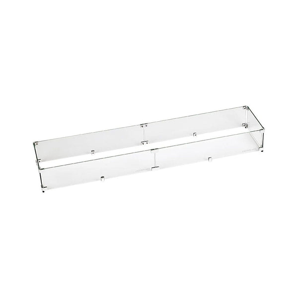 American Fire Glass FG-LCB-48 Fire Pit Glass Flame Wind Guard Linear ...