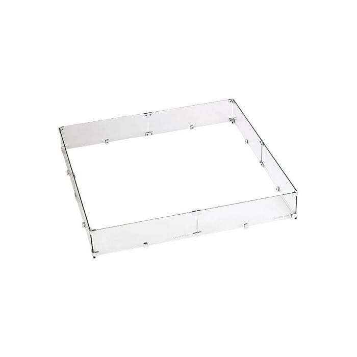 American Fire Glass FG-SQP-36 Fire Pit Glass Flame Wind Guard Square, 41.5x41.5-Inch