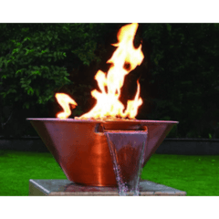 The Outdoor Plus Cazo Fire and Water Bowl Hammered Copper Finish in the Garden View