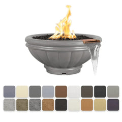 The Outdoor Plus Roma GFRC Fire and Water Bowl Available in Different Finish Displayed in White Background