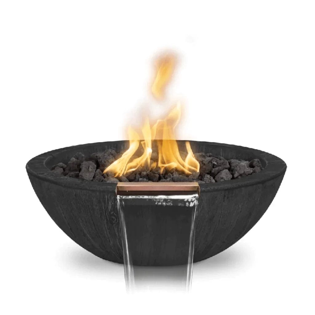 The Outdoor Plus 27-inch Sedona Fire and Water Bowl with Ebony Finish