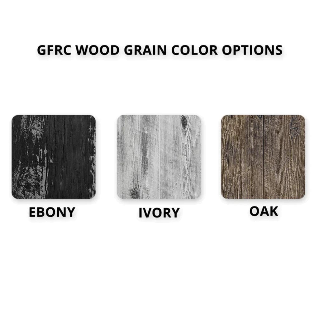 The Outdoor Plus GFRC Wood Grain 3 Different Color Options