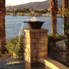 The Outdoor Plus Cazo Powder Coated Fire and Spill Water Bowl