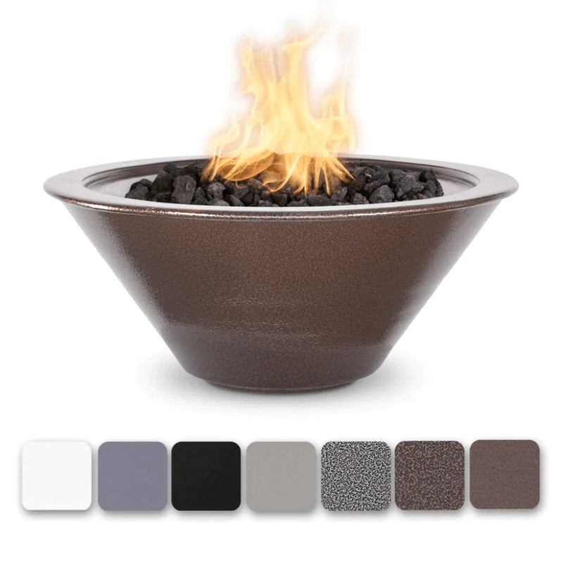 The Outdoor Plus Cazo Powder Coated Fire Bowl Copper Vein Finish with Different Finish Color