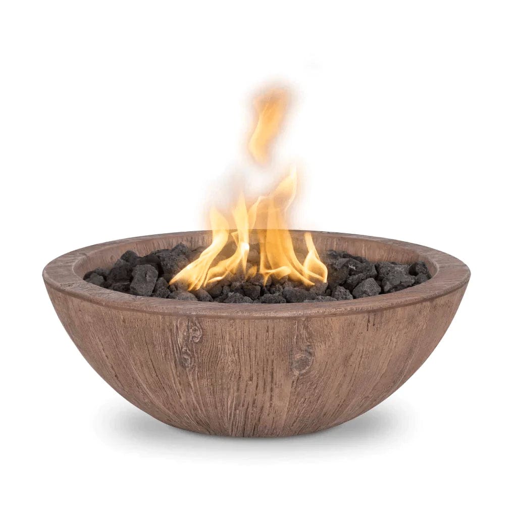 The Outdoor Plus 27-inch Sedona Fire Bowl with Oak Finish