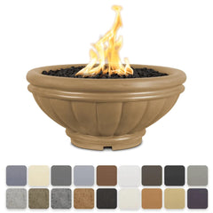The Outdoor Plus Roma GFRC Fire Bowl Available in Different Finish Displayed in White Background