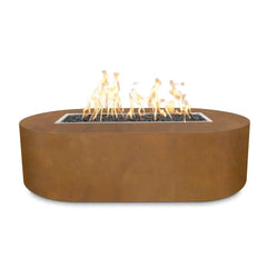 The Outdoor Plus Bispo Fire Pit Corten Steel Finish with White Background