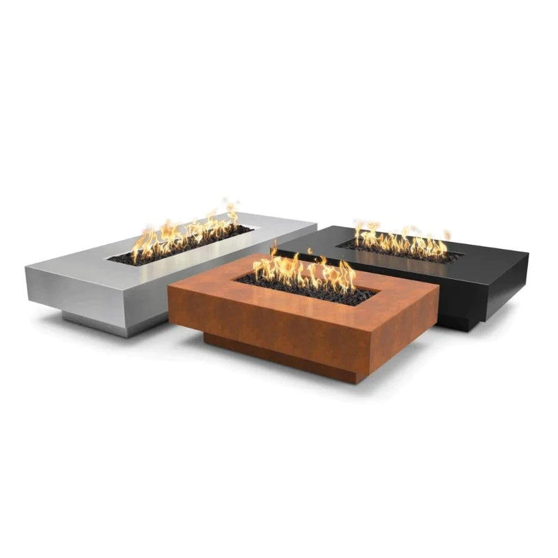 The Outdoor Plus Linear Cabo Fire Pit Hammered Copper with Different Finish Color and Sizes