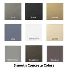 Smooth Concrete Color Swatches