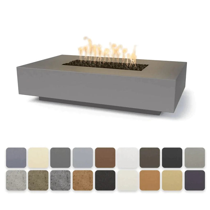 The Outdoor Plus Cabo Linear Fire Pit Chestnut Finish with Different Color Finish