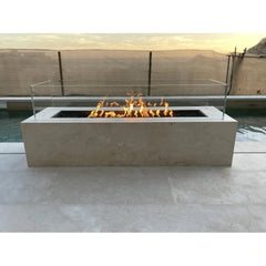 The Outdoor Plus Cabo Fire Pit with Glass on Top 