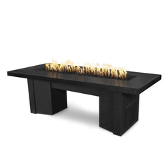 The Outdoor Plus Alameda Fire Table with Chocolate Base and Black on Top