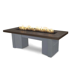The Outdoor Plus Alameda Fire Table with Grey Base and Bronze on Top