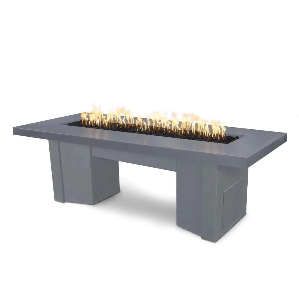 The Outdoor Plus Alameda Fire Table with Grey Base and Natural Grey on Top