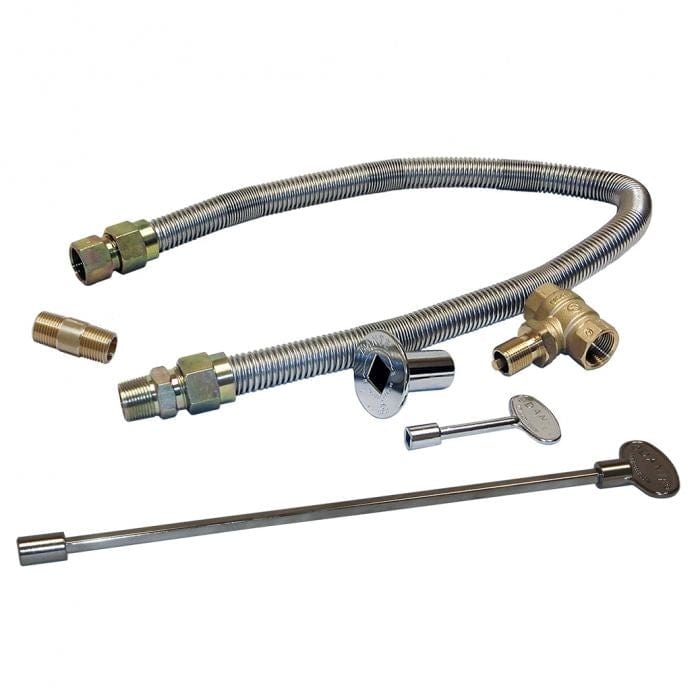 Warming Trends Single Flex Line and Key Valve Kit in White Background