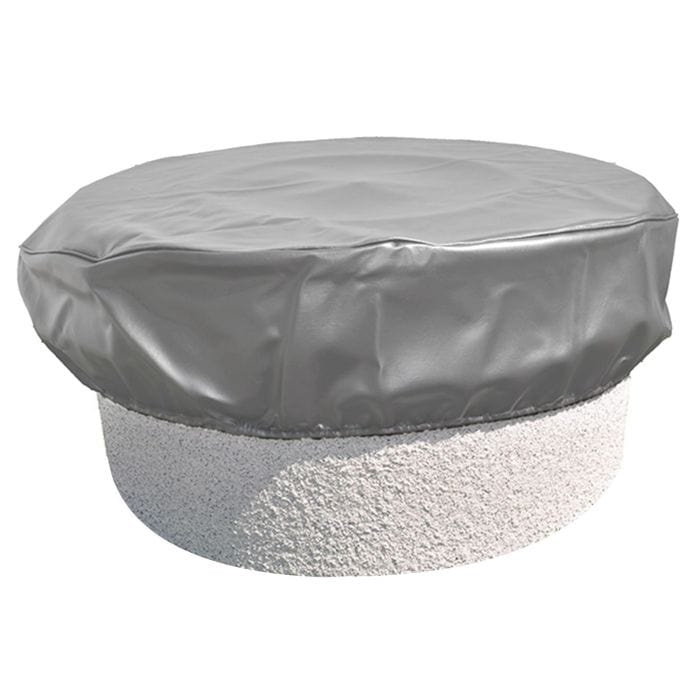 HPC Fire FPC-53-GR Round Grey Vinyl Fire Pit Cover, 53-Inch