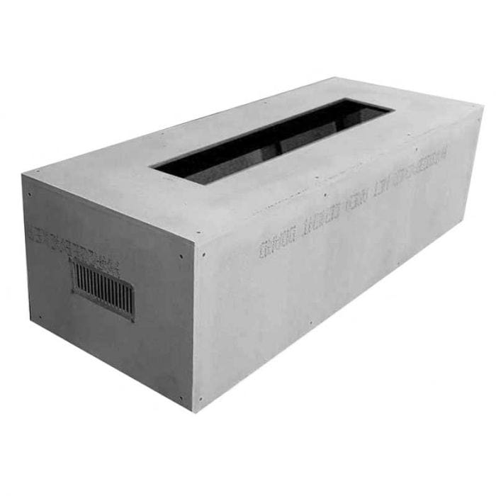 HPC Fire Rectangular 60 x 24 Inch Unfinished Fire Pit Enclosures for 36 Inch Trough Pans