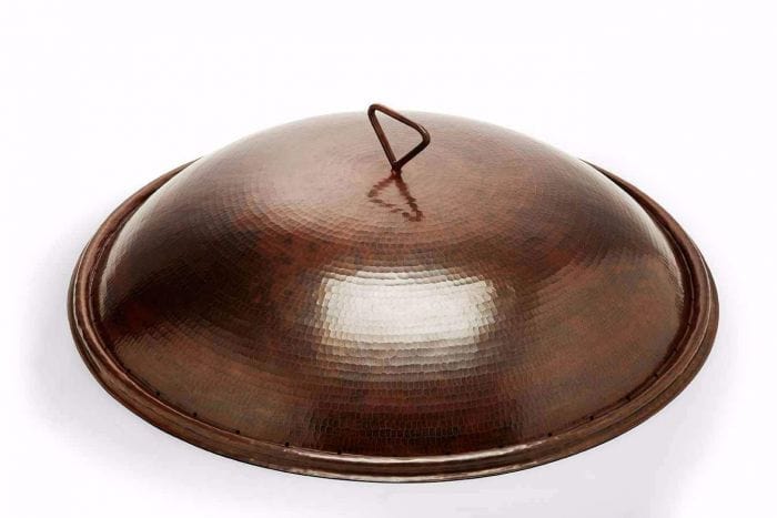 HPC Fire Round Hammered Copper Cover for 31-Inch Tempe Bowl