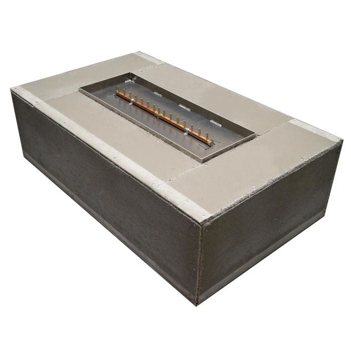 Warming Trends Crossfire fr6036 Rectangular with Linear Ready To Finish Fire Pit Kit, 60x36x18-Inch with White Background
