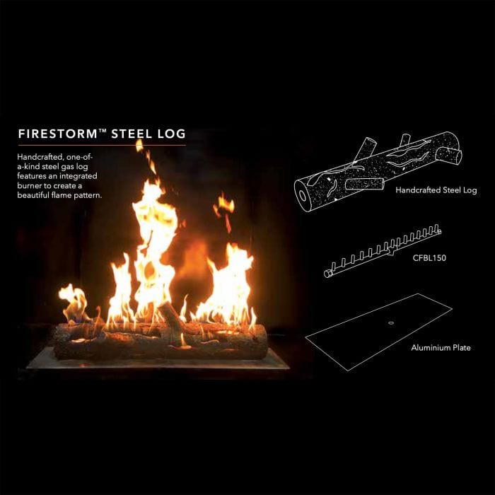 Warming Trends FireStorm Firepit Kit in Black Background