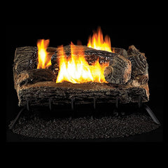 Superior 27-Inch Multi-Sided Vent-Free Gas Burner with Ceramic Fiber Log Set