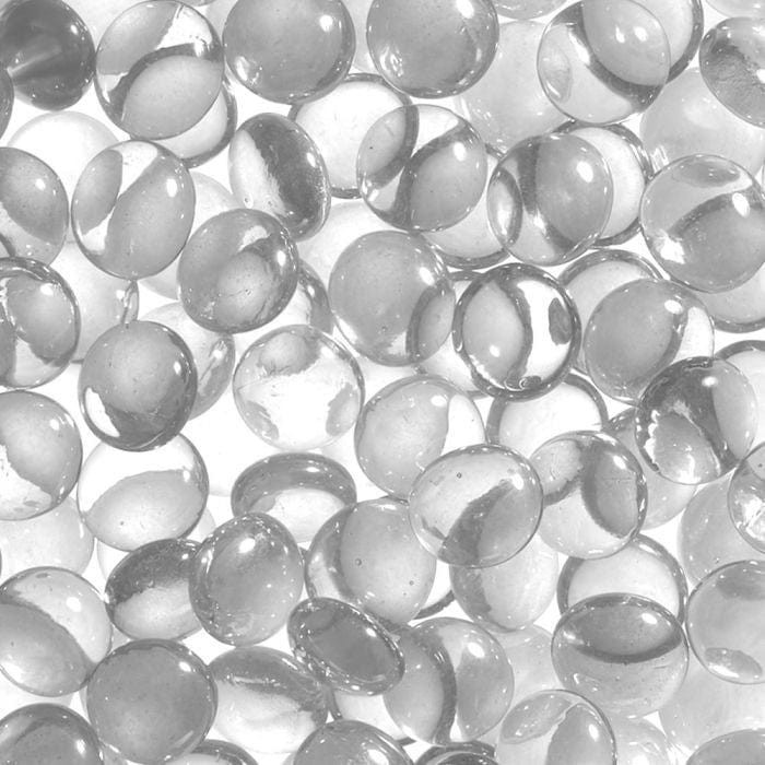 Superior GP43 Decorative Smooth Glass Pebble Media, 6-Pounds, Clear