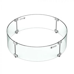 Grand Canyon GWG-R19 Round Glass Wind Guard for Olympus Concrete Fire Pit, 19-Inch