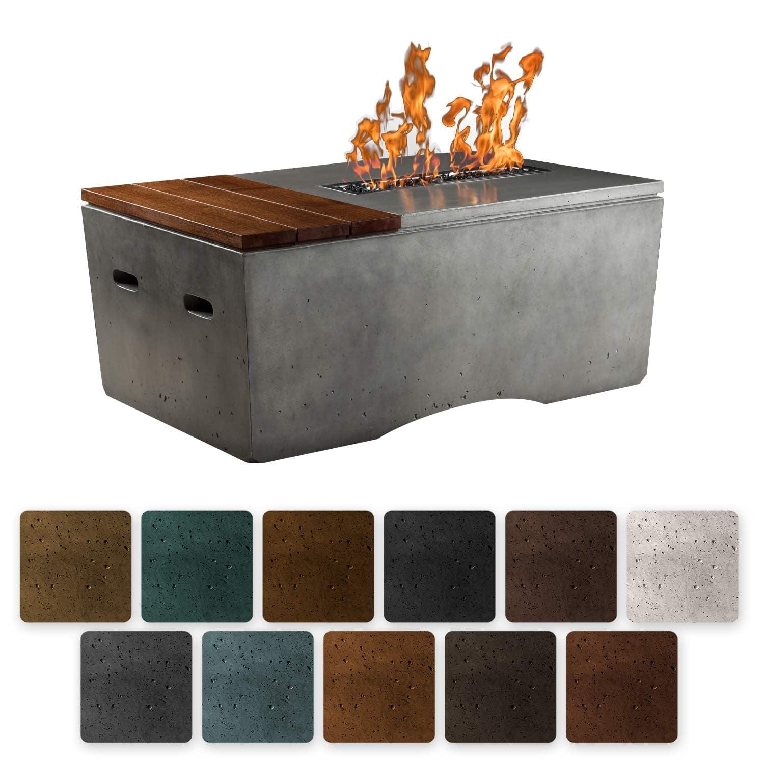 Slick Rock Concrete KOF48 Oasis Series 48-Inch Rectangle Fire Table