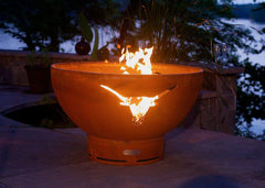 Fire Pit Art LH Long Horn Gas Fire Pit with Penta 24-Inch Burner