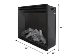 Modern Flames 54-inch Redstone Built-In Electric Fireplace with No Flame Side View