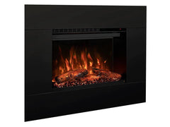 Modern Flames Built-In Electric Fireplace with Red Flame and White Background