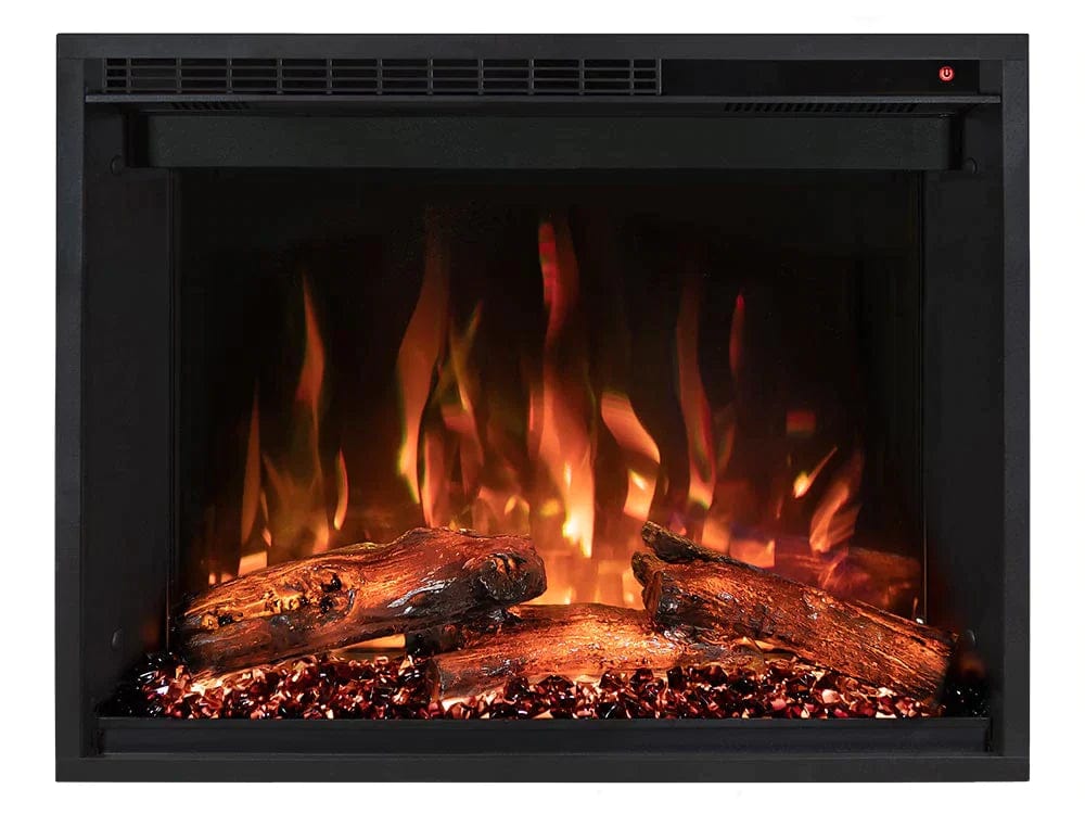 Modern Flames Built-In Electric Fireplace with Orange Flame and No Screen