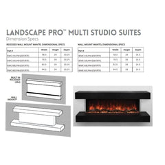Modern Flames Dimensions and Specification of Premium Wall Mount Cabinet