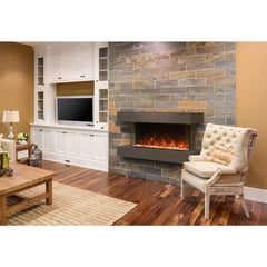Modern Flames Premium Wall Mount Cabinet Grey Finish Install in Living Area
