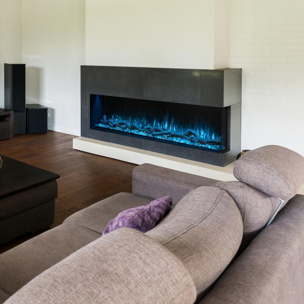 Modern Flames Pro Multi-Sided Built In Electric Fireplace in Living Room View