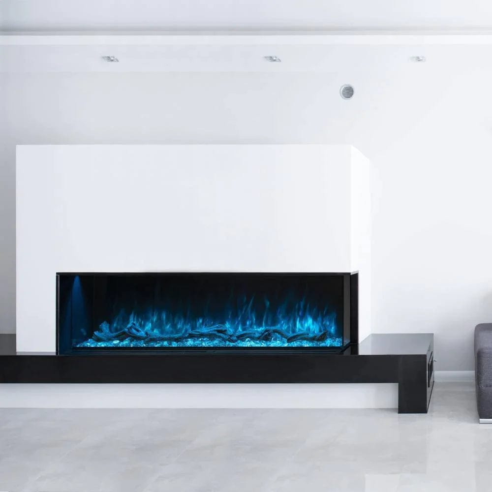 Modern Flames Built In Electric Fireplace with White Wall