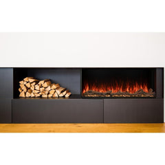 Modern Flames Built In Electric Fireplace Set with Wood on the Side