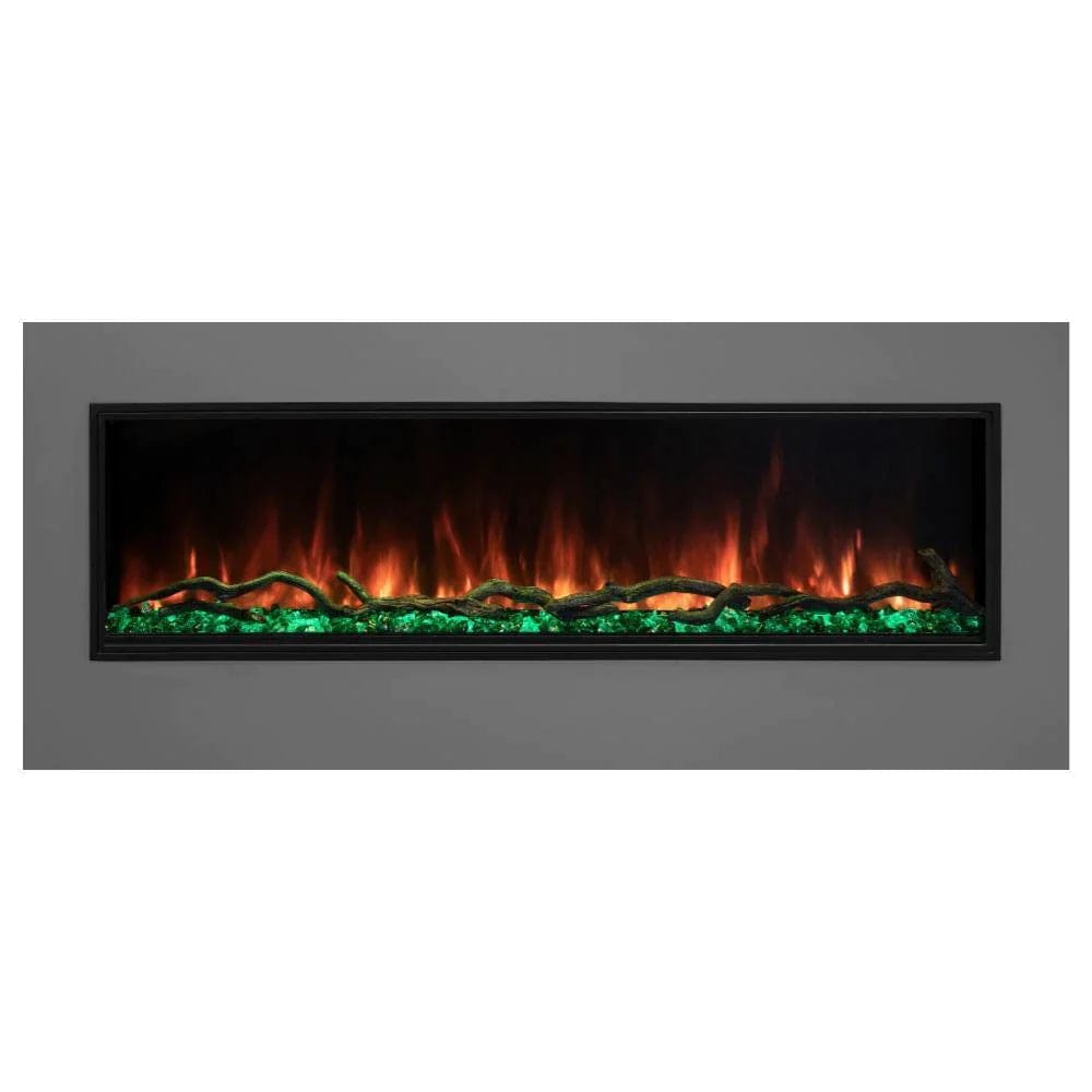 Modern Flames Electric Fireplace and Red Flame with White Background
