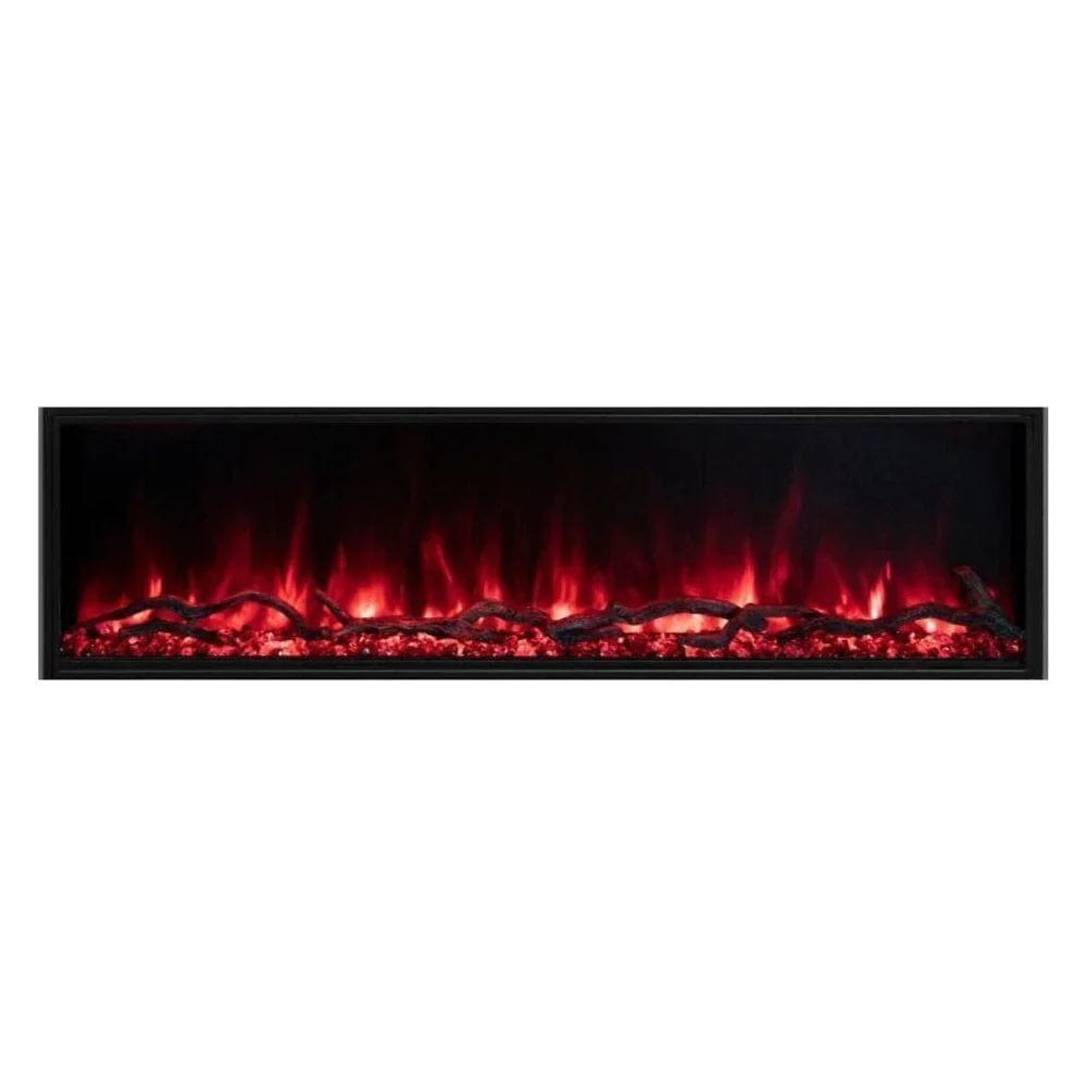 Modern Flames Electric Fireplace and Red Flame with White Background