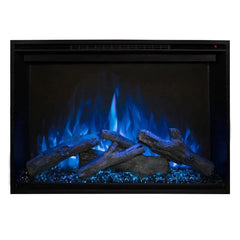 Modern Flames 42-inch Redstone Electric Fireplace with Blue Flame and White Background