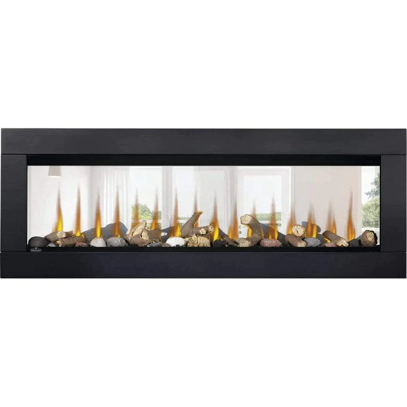 Napoleon NEFBD50HE CLEARion Elite Built-In See-Through Electric Fireplace with Log Set and Crystal Media, 50-Inch