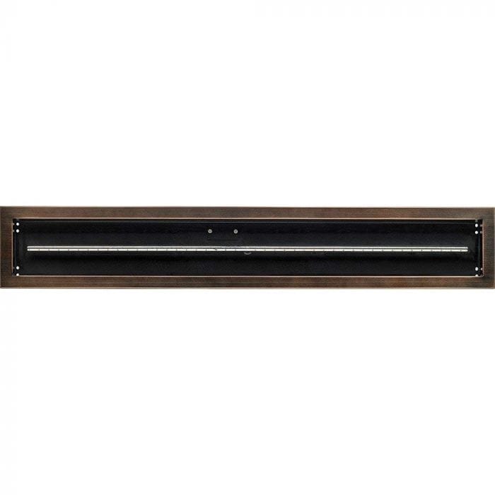 American Fire Glass Linear Oil Rubbed Bronze Drop-in Pan with Burner